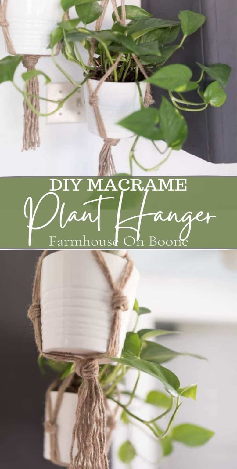 Macrame Plant Hanger DIY - Farmhouse on Boone